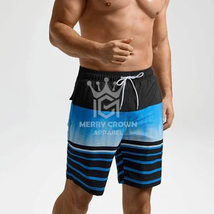 New Men's Solid Eco-Friendly High Waist Swim Trunks High Quality Waterproof Quick Dry OEM Service Summer Beach Shorts
