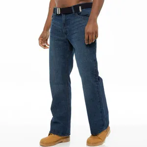 Best Men's Regular Fit Mid Waist Overalls Plus Size Lightweight Denim Jeans