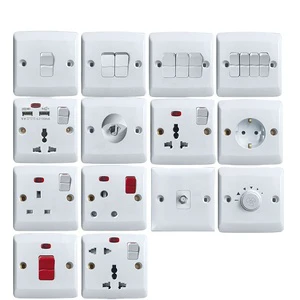 Universal 1 Gang Double Pole Switch Factory Supply 220V 32A Electric Light Wall Sockets Switch
