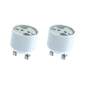 2 PCS E27 Lamp Holder Adapter Converter Plastic MR16 12V Socket for GU10 Screw Style