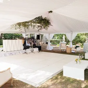Portable Non-Holes Easy Clean Glossy White Wedding Tent Dance Floor Interlocking Dance Floor for Events