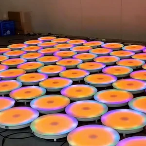 Round Floor Tile Lamp Running Code Version Indoor/Outdoor Waterproof Running Tile Light Interactive Induction Tile Light