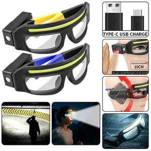 Rechargeable Head Worklight LED Headlights On Eye Glasses Motion Sensor Eyeglass Clip Inspection Light For Car Repair Close Work