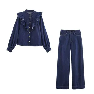 Autumn New Arrivals Casual Women's Fashion Versatile High Waist Straight Denim Jeans Quick Dry Polyester/Cotton