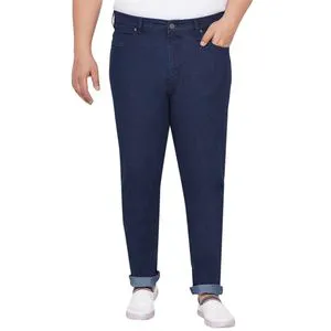 Custom Plus Size Men's Regular Fit Straight Denim Jeans Solid Pattern Vintage High Street Style Winter Summer Wash
