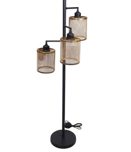 NEW DESIGN STRENGTH Aluminum Iron Gold Shade Luxury Nordic Modern Decor Corner Standing Dimmable LED Floor Lamp for Living Room