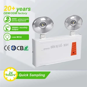 Tuoming Hot Sale Indoor Hotel Adjustable Wall Mounted Rechargeable Led Emergency Double Heads Spot Lamp