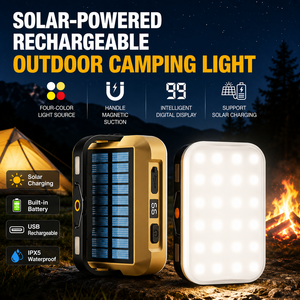 Portable Camping Lantern Four LED Stepless Dimming Work Magnetic Outdoor Waterproof Emergency Lamp Rechargeable IP44 Lithium-Ion