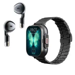 2026 Smart Watch D8E BT Call Music Smart Watch with Earbuds Heart Rate Monitoring Multi-locomotion Games Wearable Devices