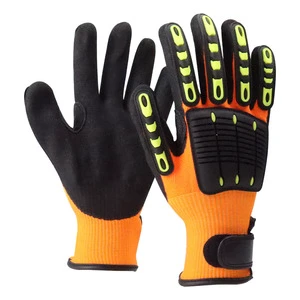 SONICE Nitrile Coated Anti-Cut TPR Back Anti-Impact CE Certified Work Gloves EN388 Personal Protective Equipment From China