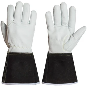Heavy Duty Goat Skin Leather Tig Welding Gloves Fire Resistant Palm Reinforcements Welder Gloves Industry Safety Working Gloves