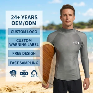UPF 50+ Long Sleeve Rash Guard For Men UV Sun Protection Swim Shirts Printed BJJ MMA Compression Fitness Base Layer Gym Apparel