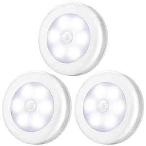 Cordless Battery-Powered Night Stick-Anywhere Closet Small Motion Sensor Over Cabinet Led Light Lotus Lamp