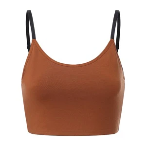 Women's Lightweight Activewear Removable Pads Shockproof Gym Fitness Bras Cross Back Adjustable Straps Yoga Sports Bra