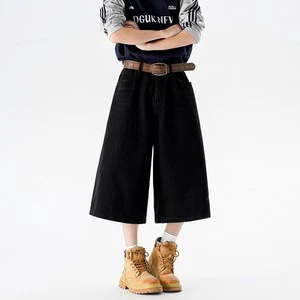 Hot Summer High Quality Baggy Denim Shorts Jeans Men Custom Design Jeans Short Dark Denim Shorts Jorts for Men