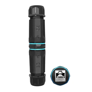 PA66 IP68 RJ45 Waterproof Connector Stage Light Network Connector Outdoor Stage Equipment Accessory