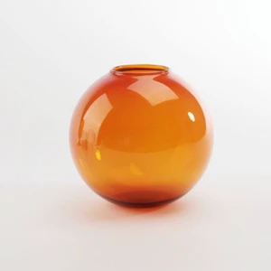 Borosilicate 3.3 Glass Amber Color Glass Hand Blown Unique Table Light Shade For Home Decoration Indoor Lighting