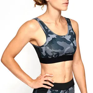 Lightweight Solid Women's Sports Bra Quick Dry Breathable Eco-Friendly Spandex/Nylon High Support Front Logo Customized Colors