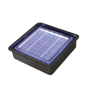 Waterproof IP68 Stainless Steel Housing Solar Powered Outdoor Ground LED Brick Light RGB Colors Landscape Lighting CE Certified