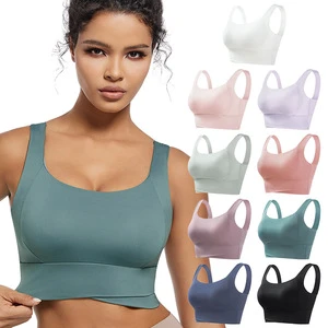 Women's Sports Bra: Wireless, Sexy, Pushing-Up, Yoga Top, One-Piece Design with Built-In Pads, Fitness Sports Bra