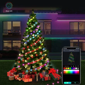 Dream Color 4040 RGB LED Pixel String Light 100Leds 10M Waterproof Outdoor Christmas Fairy Lights Addressable for Tree DC5V