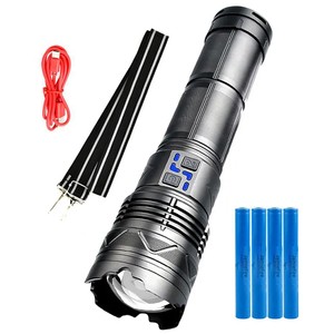 Outdoor High Power 150W Super Bright Zoomable Long Range Emergency Usb Rechargeable Multifunction Tactical Led Flashlight