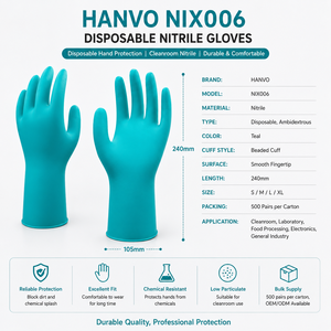 Food Grade Disposable Nitrile Gloves Chemical Resistant Safety Work Gloves