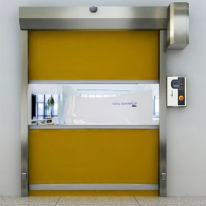 Hot Sale Electric PVC Rolling Windproof Low Noise Fast Lifting Stainless Steel Sliding Clean Room Door