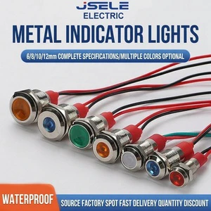Metal LED Indicator Light 6/8/10/12mm Two-color Three-color Waterproof Equipment Signal Indicator