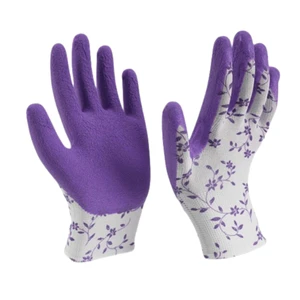 Anti-Puncture Anti-Slip Breathable Wear-Resistant Latex Foam Printed Safety Gloves Anti-Static Moisture-Wicking Silicone-Free