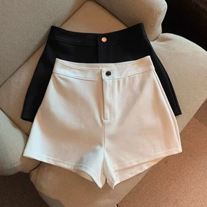 Wholesale Women's Summer Plus Size High Waist Slimming A-line Black Shorts Tight Elastic Hot Pants for Hot Girls XS-4XL