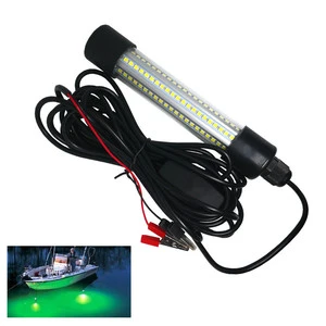 Portable IP68 Waterproof DC12V 18W Green Color Underwater LED Fish Atrracting Fishing Light