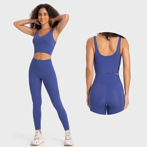 YMR-D19108 +S2054 Wholesale Yoga Set Women Sports Bra + Yoga Leggings 2 Piece Set Gym Pilates Running Fitness Set