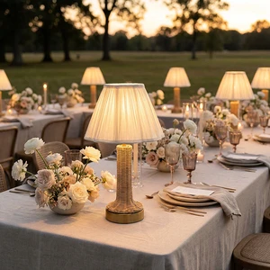 Natural Rattan Cordless Table Lamp 5200mAh Battery Bamboo Custom Lampshade E14 Dimmable LED Home Hotel Decor Wedding