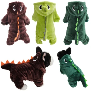 Pet Dinosaur Costume Luxury Eco-Friendly Pet Clothes Christmas Halloween Festival Pet Apparel Dogs&Cats Warm Funny Comfortable