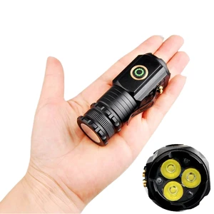 Super Bright Mini Portable LED Flashlight Strong Light for Long-Distance Outdoor Cap Lamp with Aluminum Alloy Body