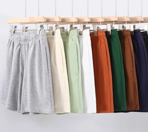 Solid Loose Casual Shorts, Soft Skin-friendly Daily Bottoms