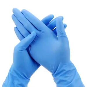 Blue Nitrile Disposable Safety Gloves Powder-Free Small Size-100 Pcs/box Teeth Multipurpose