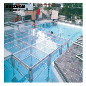 Luxury Foldable Portable Modular Aluminum Alloy Transparent Acrylic and Glass Swimming Pool Wedding Event Stage