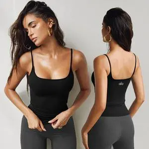 Women Summer Wear Plus Size Shaping Camisole Spaghetti Strap Halter Basic Gym Tank Tops Hot Girl Training Vests Slim Fit Shirts