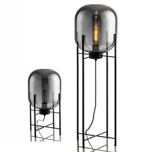 OEM Wholesale Bedside Bedroom Study Designer Floor Lamp with Glass Lampshade Post-modern Nordic Designer Glass Ball Floor Light