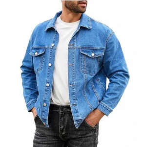 Hot Selling Men's Casual Denim Jacket Trending High Street Winter Designs High Quality Breathable Windproof Eco-Friendly