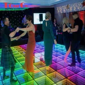 Tempered Glass Lighted Pisos 3D Dance Floor for Bar Club Dancing
