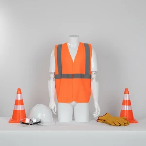 Unisex Breathable High Visibility Safety Vest Customizable with Reflective Tape & Velcro Made of Durable Polyester for Workwear