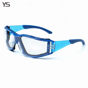 Anti-Scratch Anti-Fog Safety Goggles Foam Padded Seal Dual-Color Frame Impact Resistant Protective Eyewear for Industrial Work