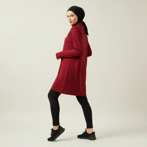 Womens Long Sleeve Modest Top Thumb Holes UPF50+ Sweat-Wicking Eco-Friendly Muslim Modesty Wear Casual Active Sportswear