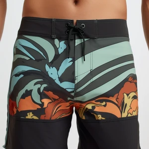 Custom Logo High Quality Surf Trunks Mens Beach Pants Swim Shorts 4 Way Stretch Boardshorts With Pockets