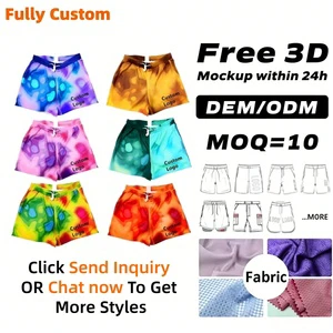Custom Men's Summer Shorts Quick-Dry Elastic Waist Loose Straight-Leg Beach Shorts Running Sports Shorts