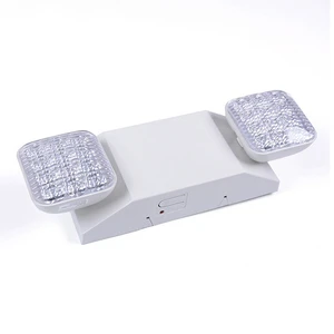 Plastic Emergency Light Wall-Mounted LED 2 Head with Ra90 6000K Daylight 2-Year Warranty