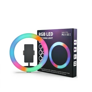 MJ4518 PULGADAS LUZ DE RELLENO RGB 18-inch Plastic External Fill Light for Personal Vlog Live Streaming Beauty Lighting